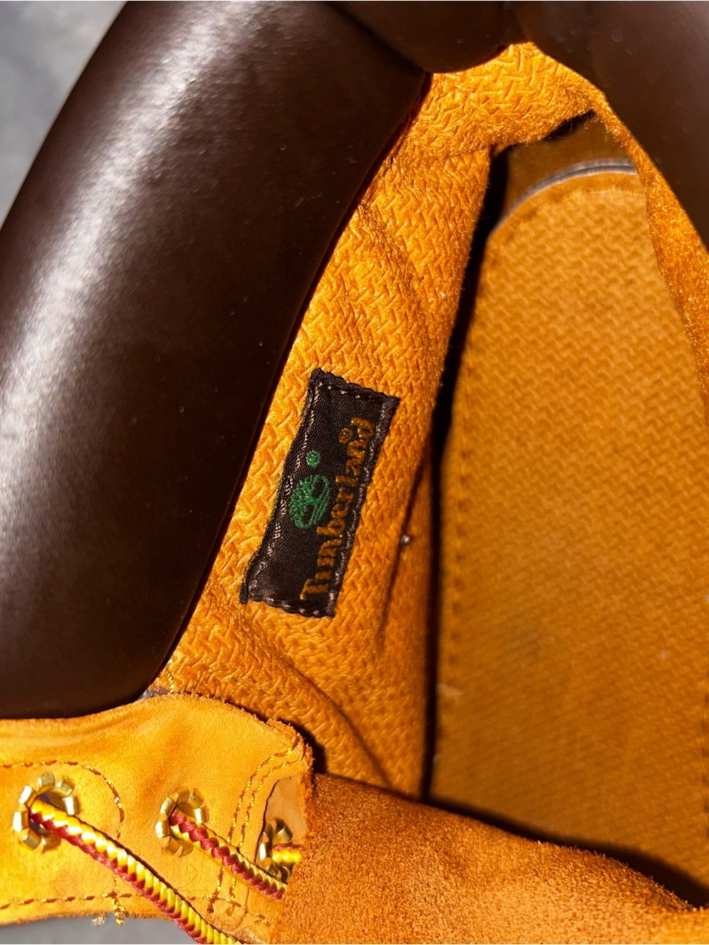 Timberland Wheat Nubuck Work Boots with Brown Collar - Picture 13 of 14